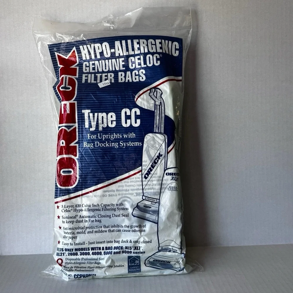 Oreck TYPE CC VACUUM BAGS TO FIT XL UPRIGHTS Vacuum NEW